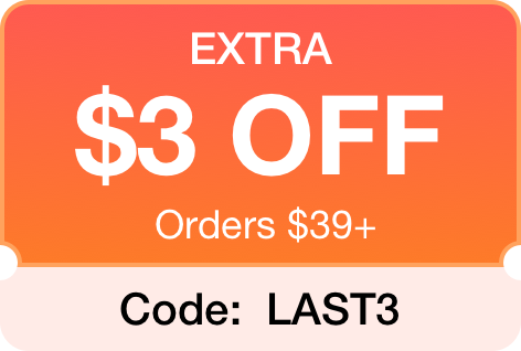EXTRA $3 OFF, Orders $39+, Code LAST3
