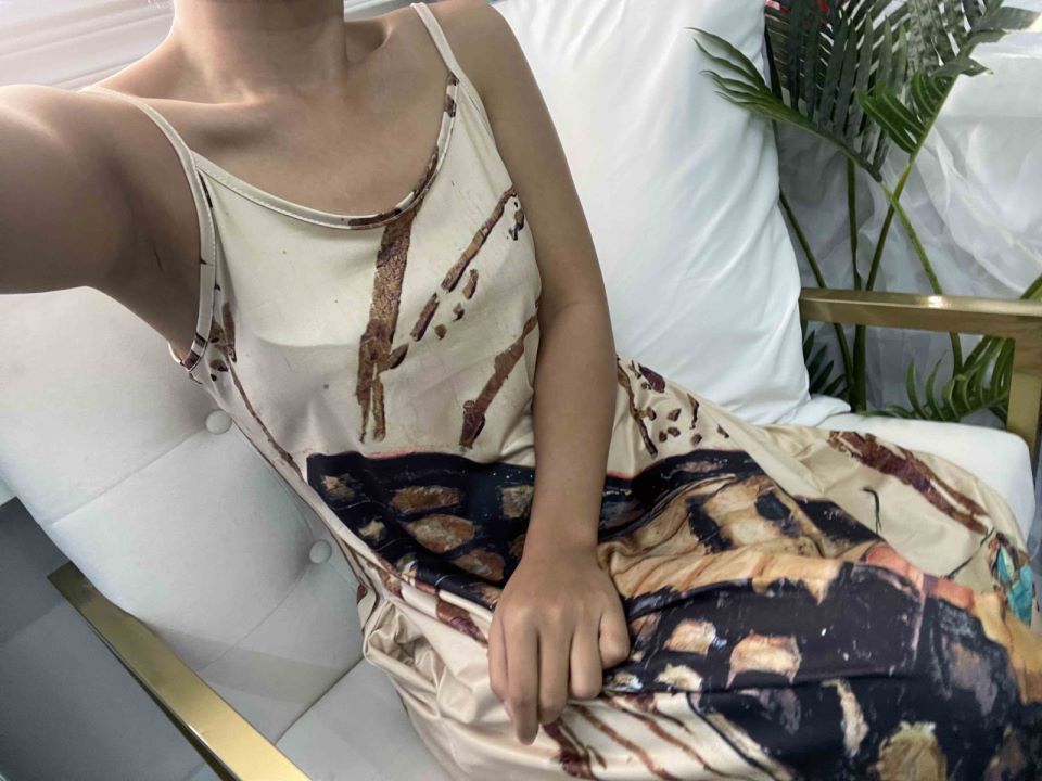 Spaghetti Strap Butterfly Print Midi A-Line Dress / Cardigan / Set main image 0