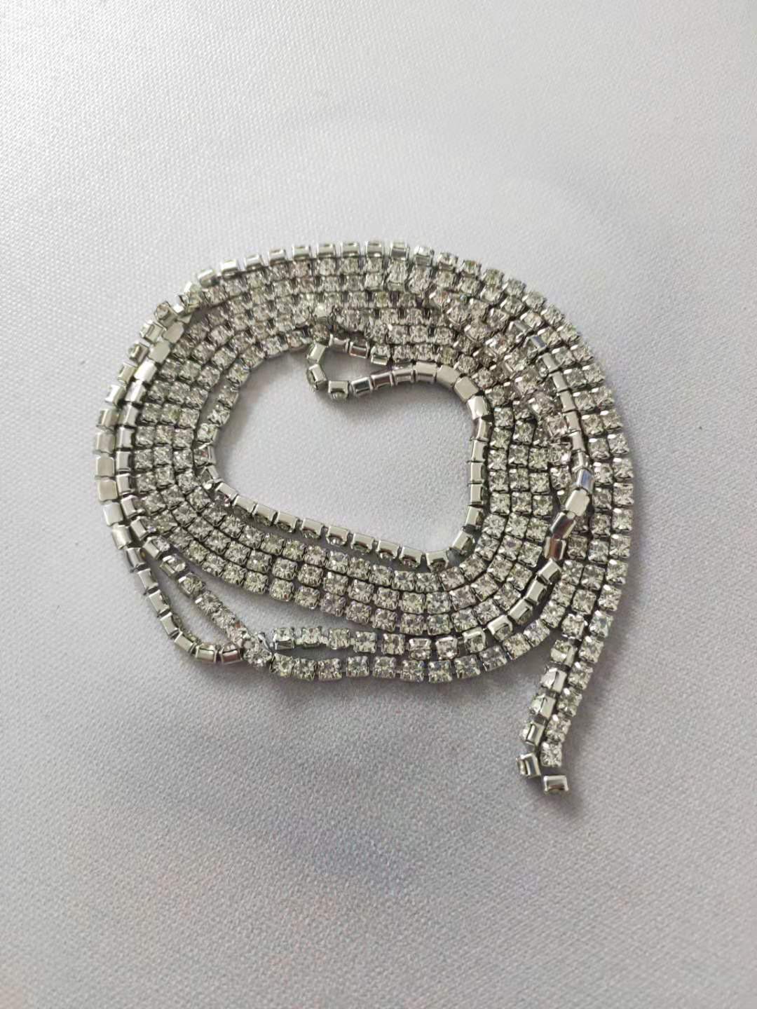 1PCS Allover Rhinestone Bling Choker Necklace