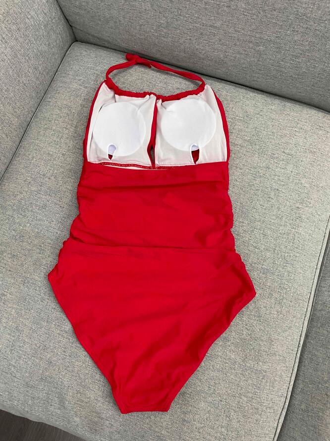 Cutout Ruched Halter OnePiece Swimsuit