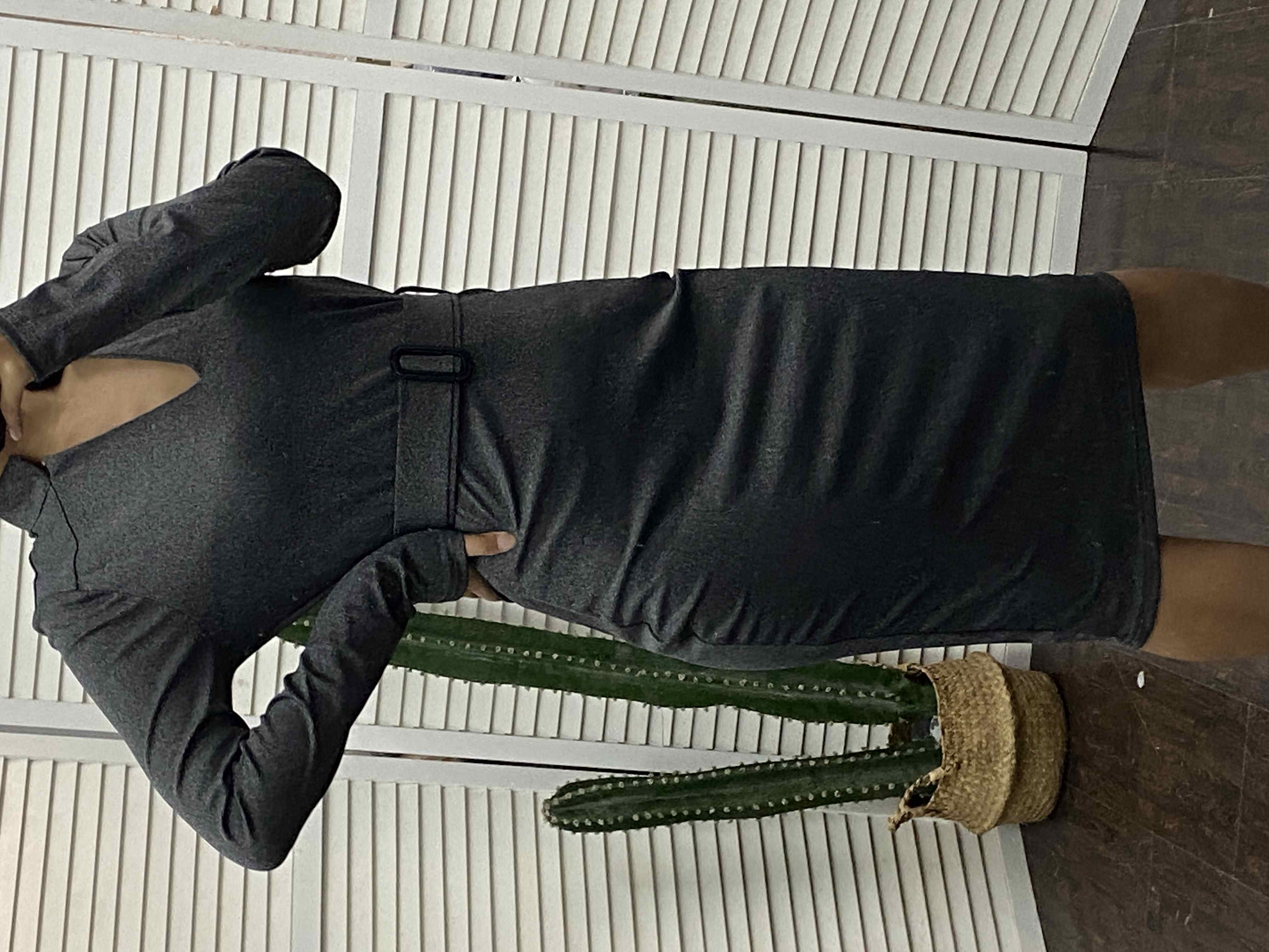 Long Sleeve Work Dress With Belt