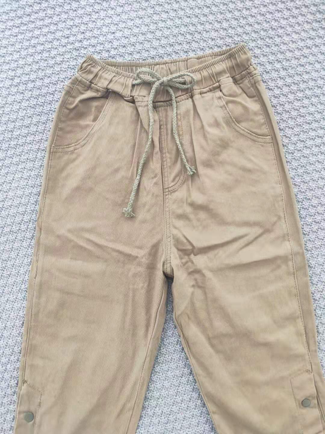 Gestreifte Damen Hose Mit Kordelzug - Gerades Bein Für Lounge & Yoga