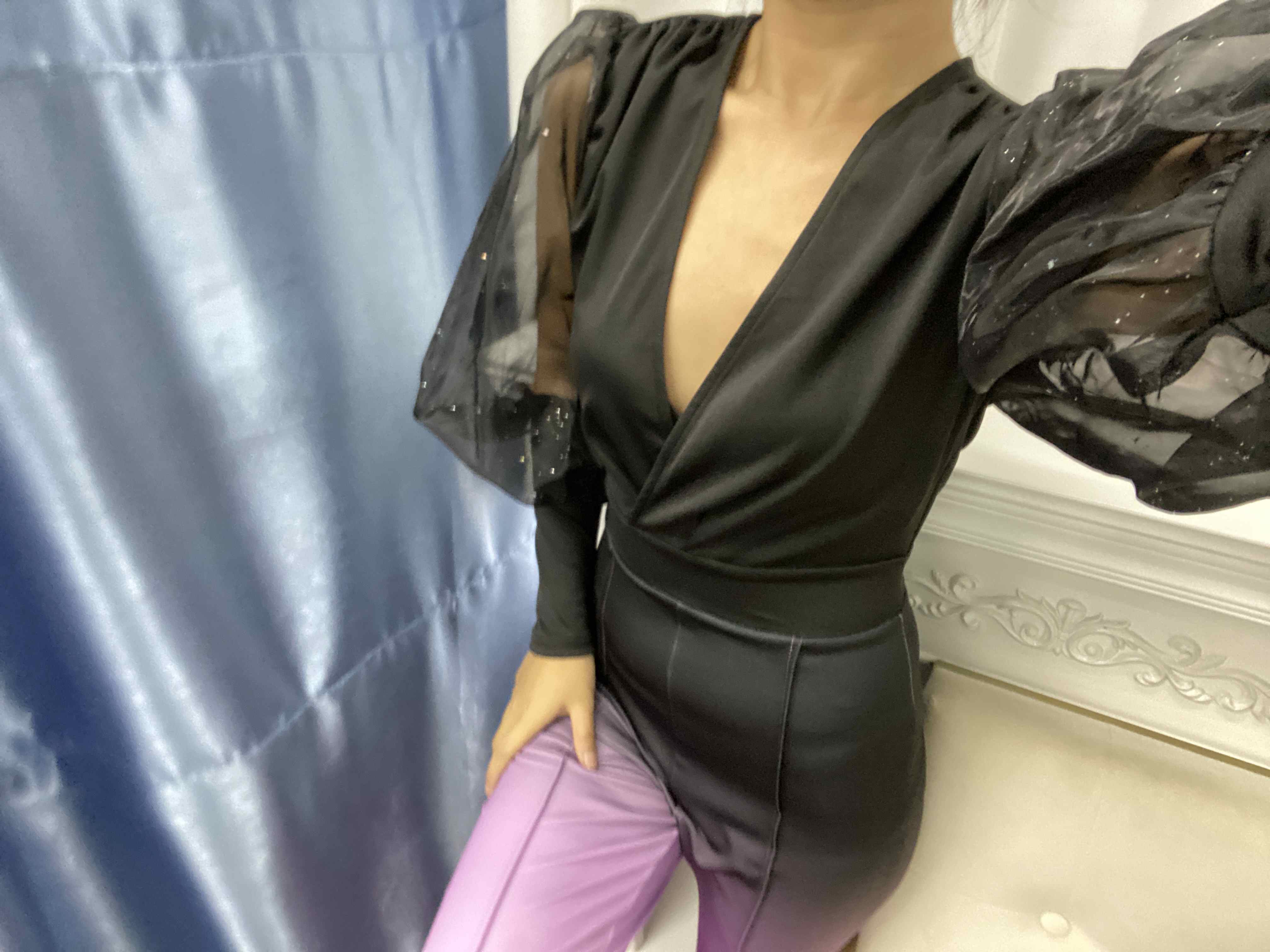Multi Butterfly Sheer Pattern Jumpsuit