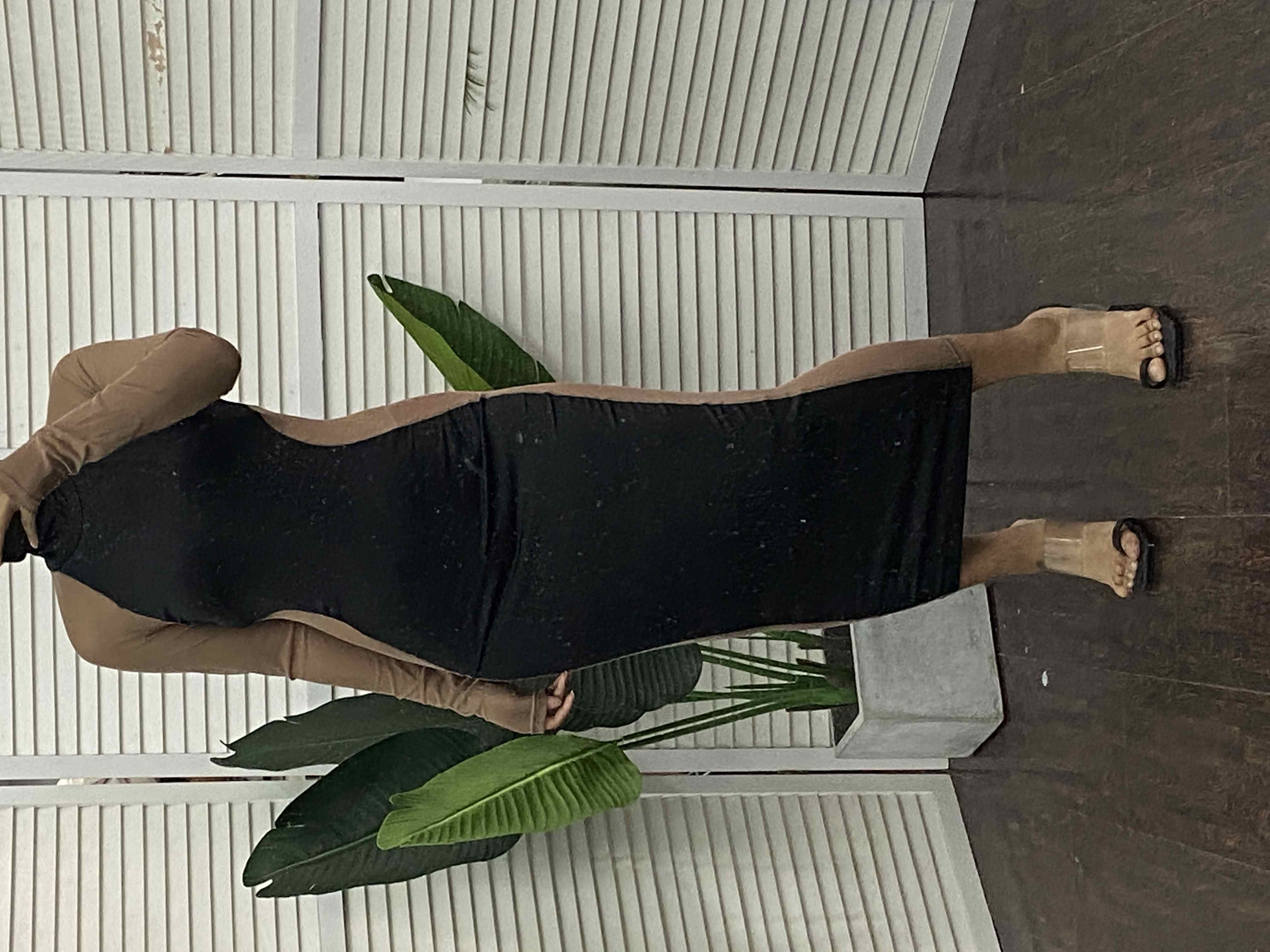 Vestido Ajustado De Manga Larga Con Malla En Contraste