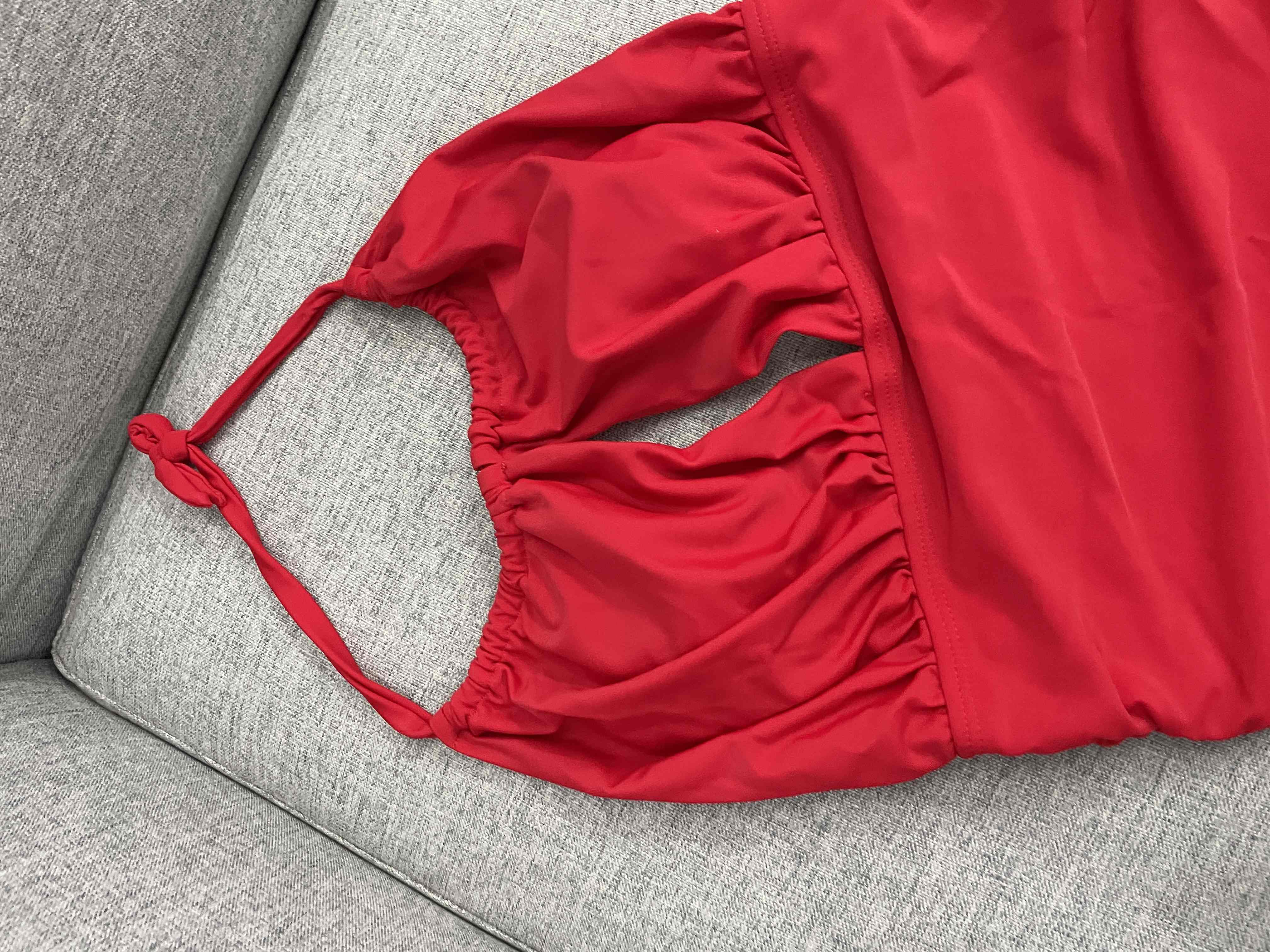 Cutout Ruched Halter OnePiece Swimsuit