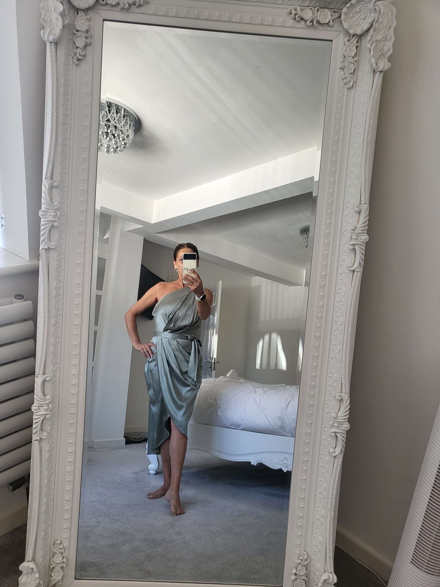 green dress cocktail party