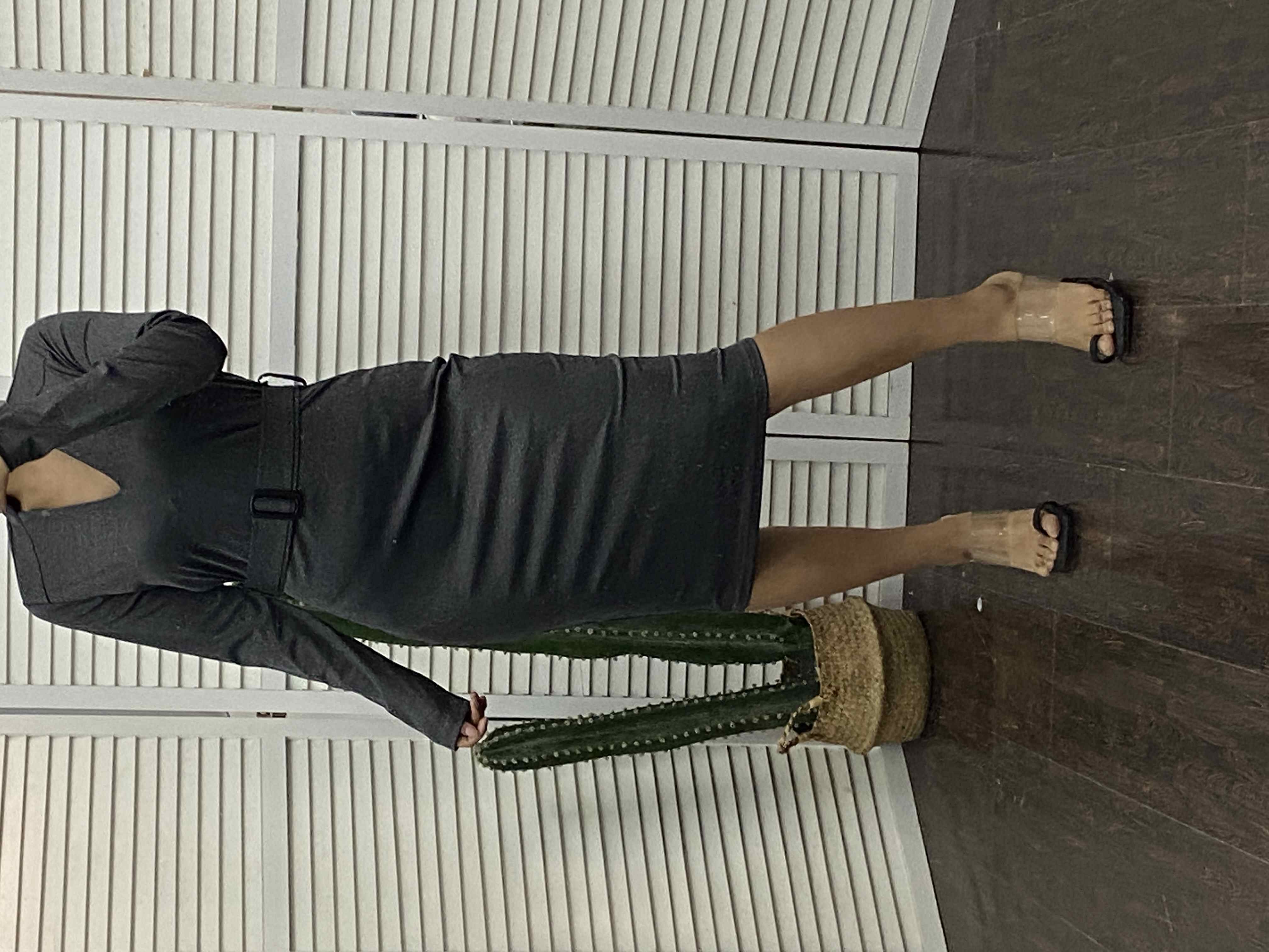 Long Sleeve Work Dress With Belt