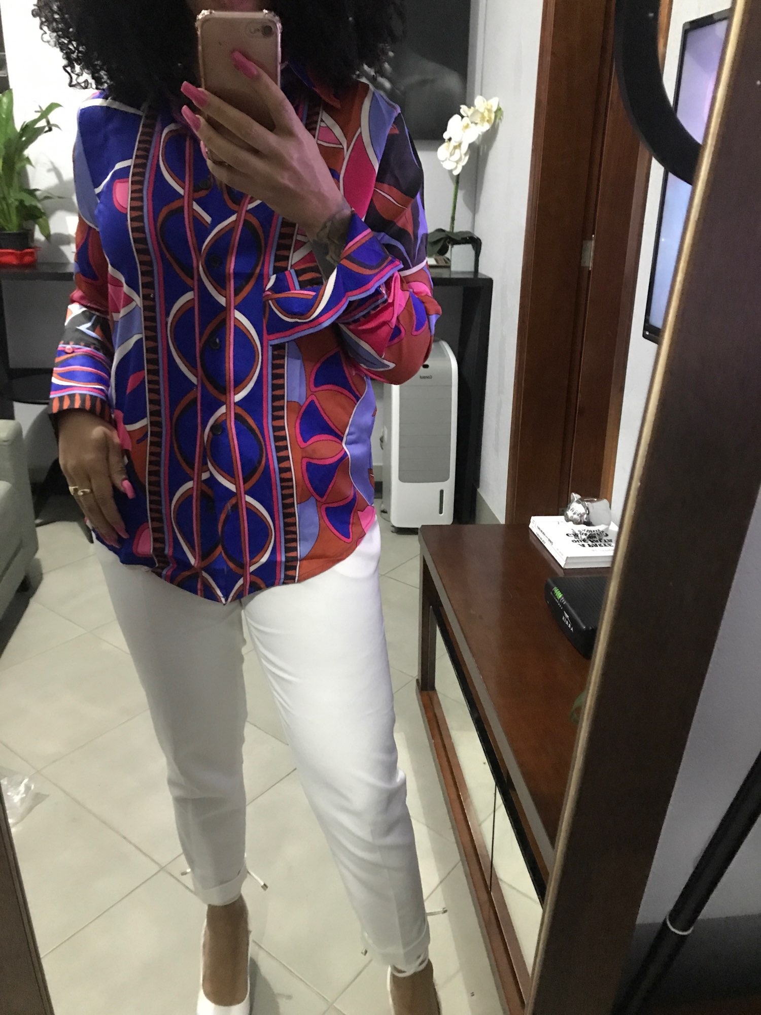 Haut Manches Longues Emilio Pucci - Imprimé Multicolore, Taille 34, Occasion Très Bon état