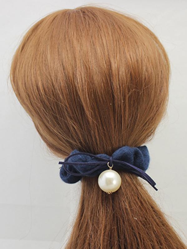 Fløjelfremstillet strikket hårring Hårbånd Kvinders hårtilbehør Høje elastiske perler Hår reb