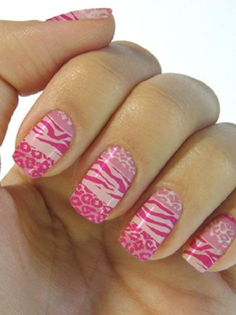 Naisten DIY Lovely Lace Pink Nail Art Decals Nails Wraps Nail Tools Manikyyri