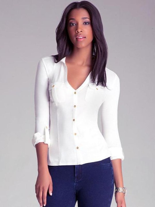 Women Casual Button Down Long Sleeve Cotton Loose Shirt Fashion Blouse Top