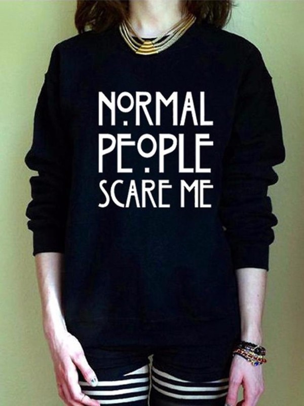 2016 Nova Moda das Mulheres Manga Longa Carta Ocasional Imprimir Plus Size Suéteres Macios Hoodies