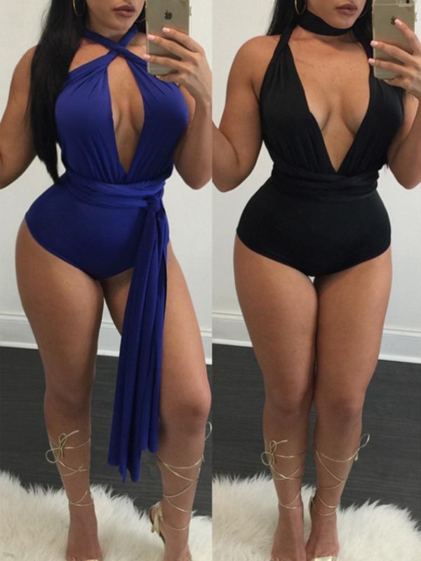 Sexy Frauen Halfter Bandage Monokini Bademode Badeanzug Badeanzug Beachwear