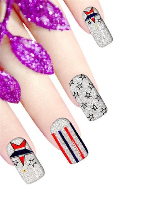 Star Strip pour femmes DIY Shining Sticker Nail Art Stickers Nails Wraps Nail Tools Manucure