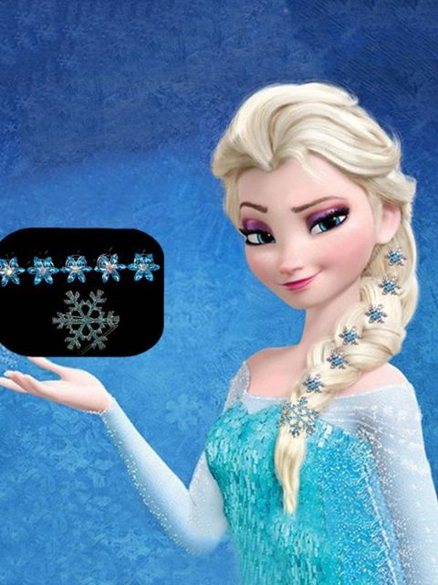 Mode pour enfants de la mode des femmes congelés automne flocons de neige pinces à cheveux chapeaux accessoires pour cheveux 6 pièces