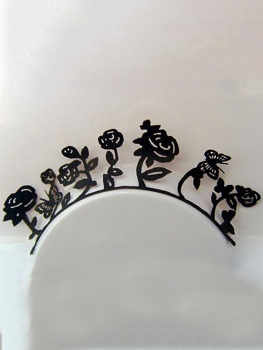 Women's Fashion Creative Beauty Makeup Cosmetic  Paper Cut Art Flowers Fake Eyelash For Daily Party