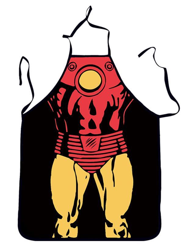 Unisex Sexy Iron Man Printing Theme Apron Creative Cooking Aprons Costume Gifts