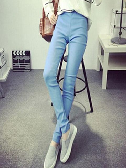 Autumn Fashion Elasticity Slim Fit Pencil Pants Trousers Leggings Skinny