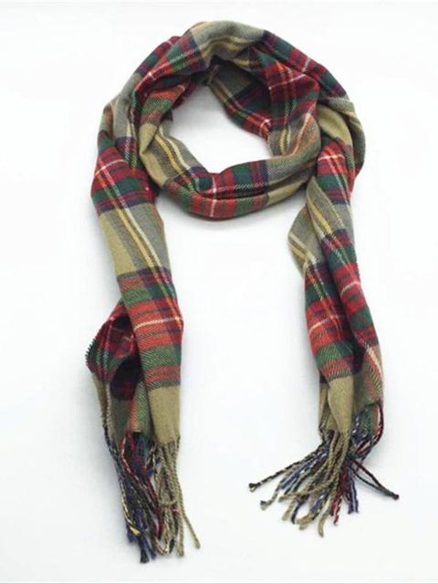 Barn Pojkar Och Flickor Nya Vintertofsar Färgade rutiga halsdukar Partihandel Cashmere Röd Varma halsdukar