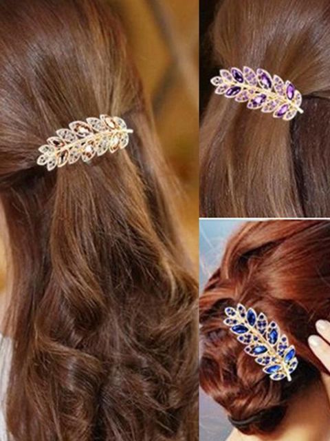 Moda feminina nova linda diamante deixa princesa cabelo grampo headwear acessórios para o cabelo