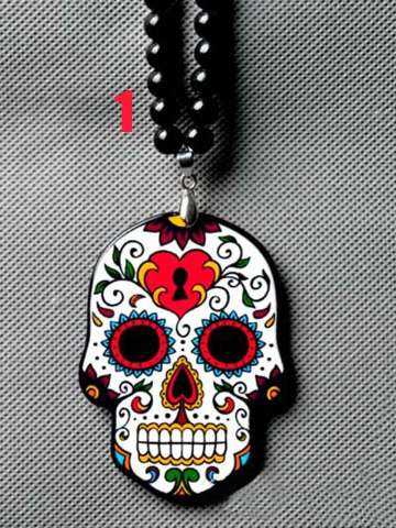Fitness HIP-HOP Goodwood Hip-hop Acrylic 9 Style Skull Pendant Necklace Hip-hop Necklace