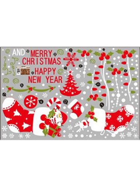 Nytt år Mode Diy Window Wall Decor Merry Christmas Wall Sticker Winter Shop Showcase Home Decoration