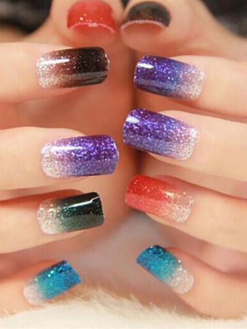 Femmes mode 3D dip teinture Nail Art conseils autocollants ongles bricolage conception manucure décalcomanies Nail Art décalcomanie/tatouage/autocollant