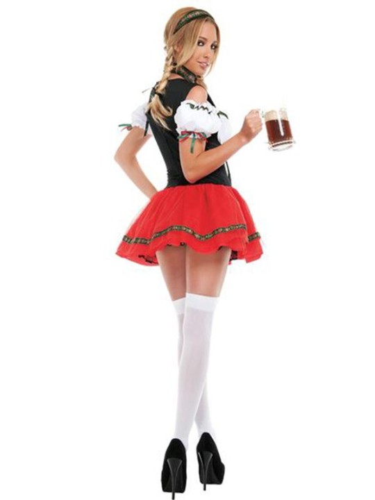 Femmes Sexy Adulte Frisky Beer Girl Costume Halloween Déguisement Robe