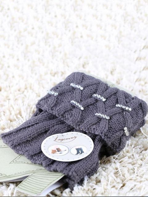 Flickans japanska virkade stickade solida korta stövelstrumpor Benvärmare Vinterhöst Mode Boot Cover