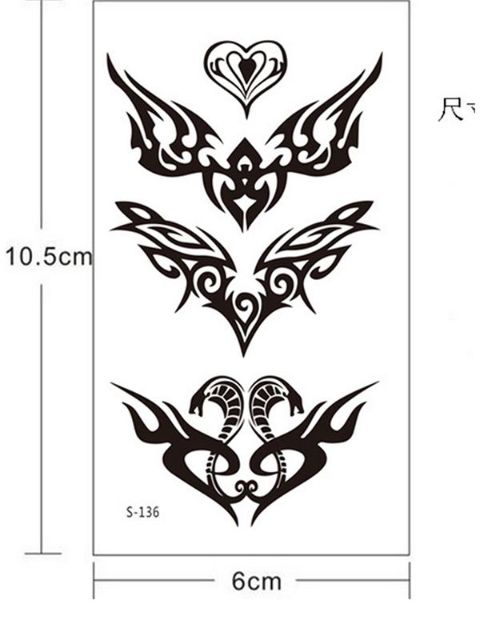 Fashion Creative Vandtæt tatovering Klistermærker Midlertidig tatovering