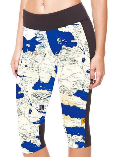 Nye polyesterfibre elastisk digitalt tryk kort høj talje løfte hofterne 3/4 leggings til yoga træning fitness træning