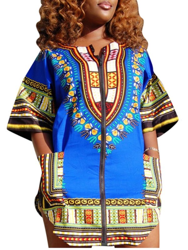 Sexy Vintage Retro Print Kurzarm Casual Dress Sommerkleid