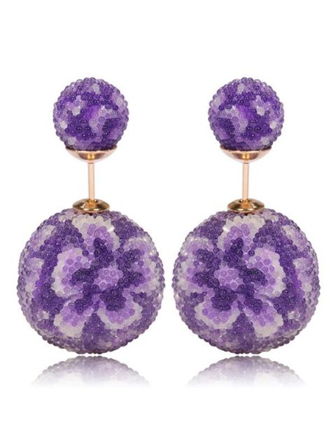 Nuevo estilo simple de la calle de color caramelo bola gota pendientes de oreja