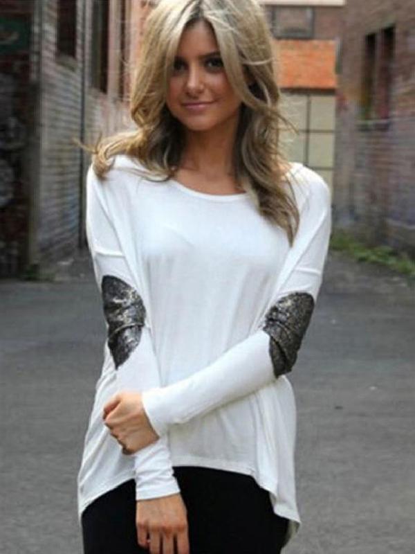 201509autumn Frauen Plus Size Langarmhemd Pullover Korean Fashion Tops