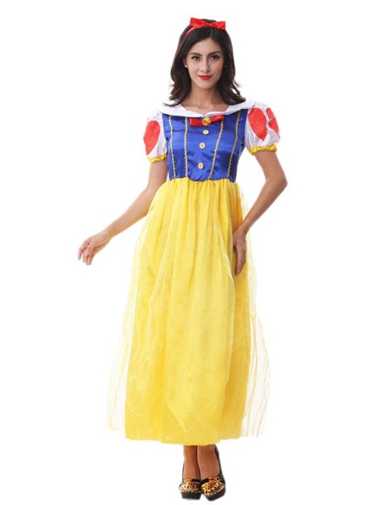 Frauen Erwachsene Schneewittchen Film Lace Up Mieder Maxikleid Prinzessin Kostüm Erwachsene Frauen