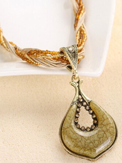 Nýtt geometrískt U-formkeðja kvenna Bohemian National Wind Hengiskraut