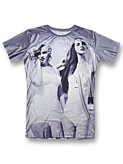 Mode Hot 3D Print Marilyn Casual Baumwolle Kurzen Ärmeln T-shirt Tops Tees
