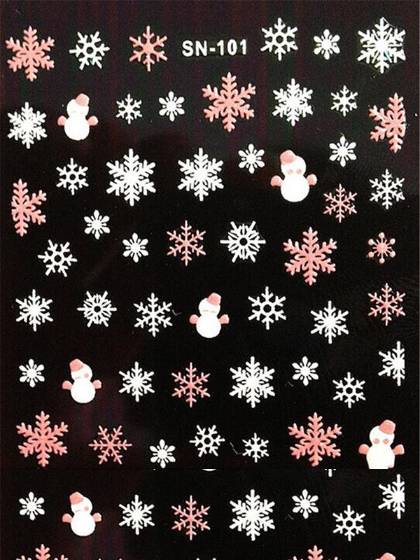 Personnalité créative neige / bonhomme de neige autocollants à ongles autocollants accessoires vernis à ongles autocollants manucure