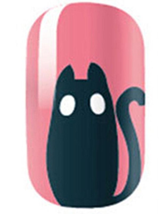 Sætur köttur DIY DIY límmiði Nail Art Decals Nails Wraps Nail Tools Manicure