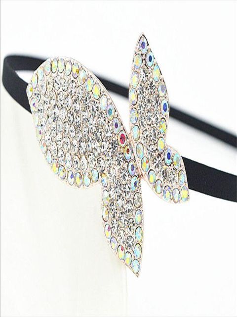 Frauen New Cute Butterfly Alloy Diamant Stirnband Headwear Haarschmuck