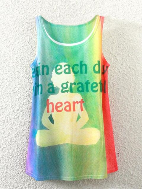 Femmes Mode Sans Manches Yoga 3D Imprimé Blouse Chemise Gilet Débardeurs