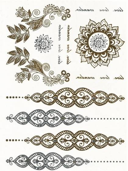 Mode vandtætte tatovering klistermærker Geometri Decals Midlertidig tatovering