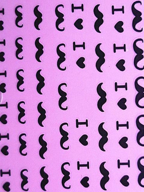 Black Beard Nail Decals Stickers Accessories Nail Polish Stickers Manicure