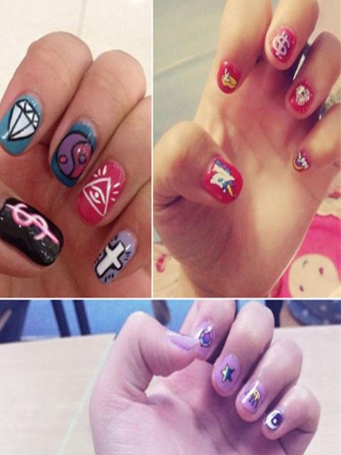 Ný DIY DIY frjálslegur teiknimyndalímmiði Nail Art Decals Nails Wraps Nail Tools Manicure