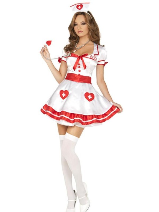 Damenmode Dessous Nachtigall Krankenschwester Kostüm Kleid Babydoll Kostüm Valentines Geschenk