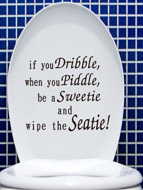 Alphabet anglais créatif autocollants PVC matériel drôle papier peint décor de salle de bain