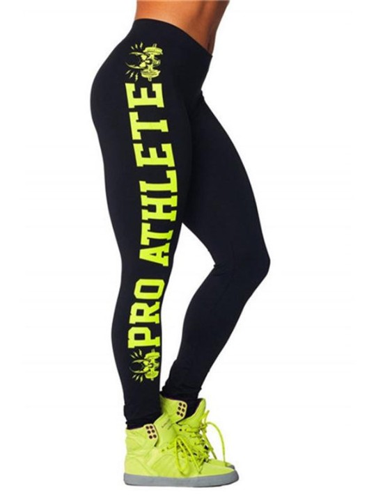2015 Sports Women Pro Athlet Letters Printed Work Out Leggings Fashion Sports Leggings