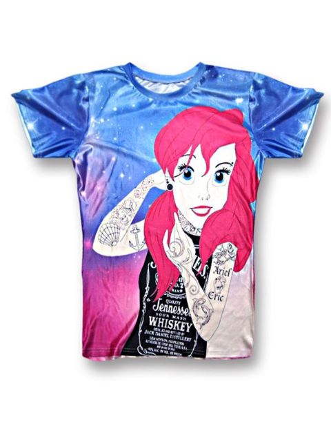 Fashion Hot 3D Print Cult Ariel Casual Cotton Short Sleeves T-shirt Tops Tees