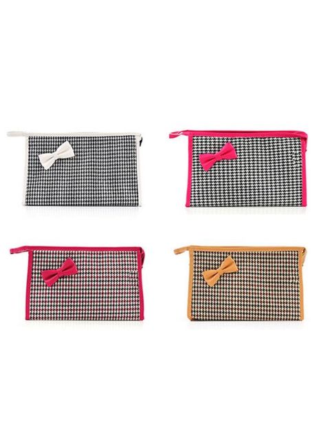 Sætur Bowknot Þægilegur Multifunction Snyrtivörur Makeup Poki Geymslupoki Kúplingspoki