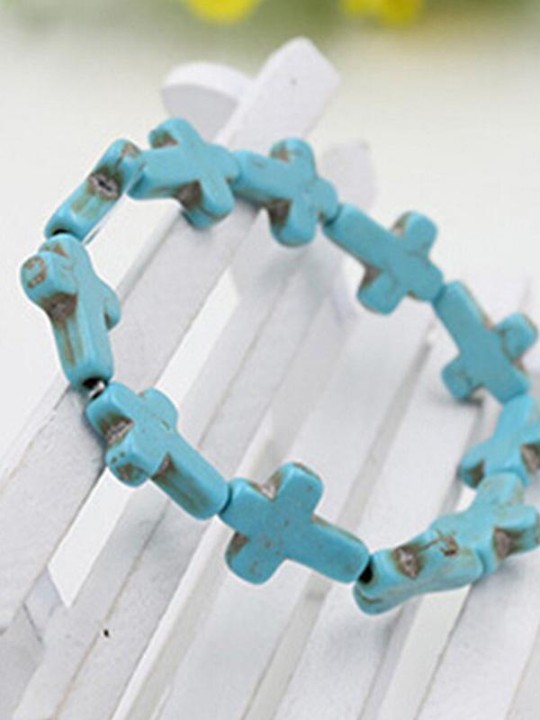 Natural bonito turquesa pulseira liga trinkets decoração acessórios